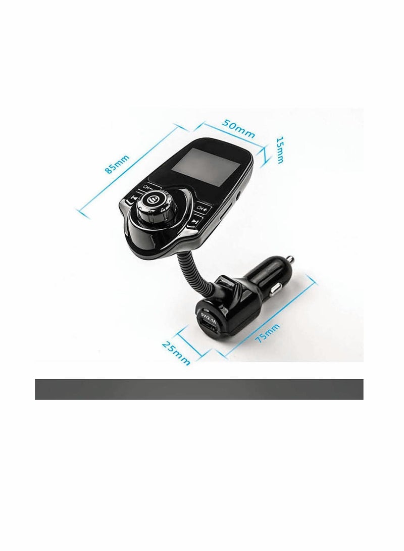 Bluetooth Kits for Car FM Transmitter/MP3 Music Player 5V 2.1A/ USB Charger/ Micro SD Card 4G-32G Black - Image 4
