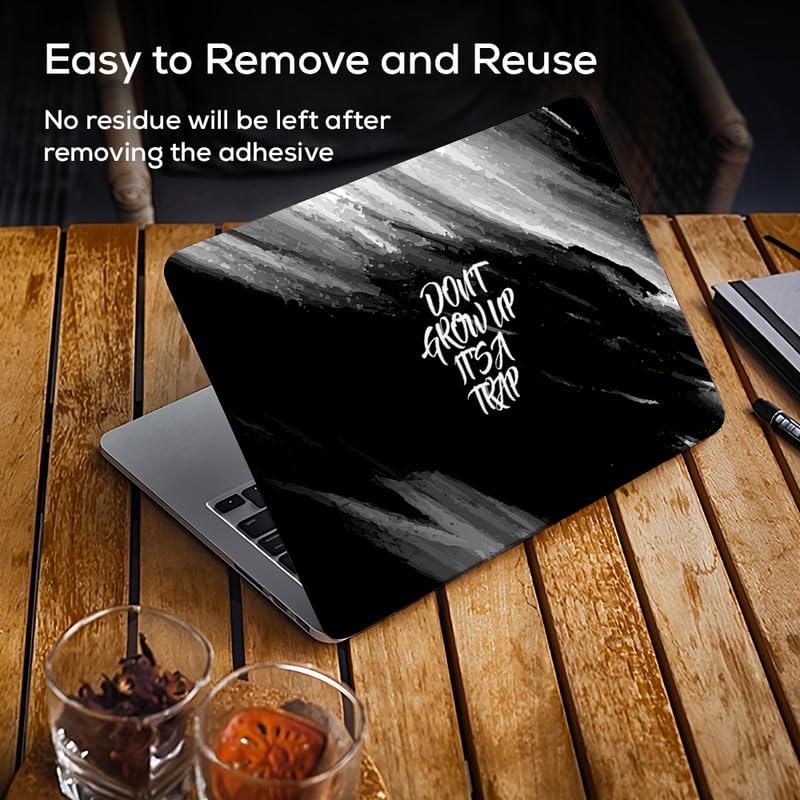 Galaxsia Don't Grow Up Top+Wrist Pad Vinyl Laptop Skin/Sticker/Cover for 14 Inches Laptops Laminated-Removable-HD Quality Compatible for Hp-Dell-Sony-Lenovo-Asus etc.(13.8x9.6 Inches) - Image 4