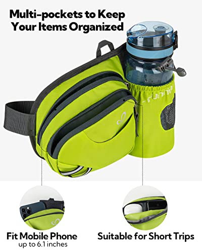 WATERFLY Fanny Pack Waist Bag: Waist Pack for Women Men with Water Bottle Holder Hiking Fanny Pack for Running Walking DogWalking Travel Cycling - Image 4