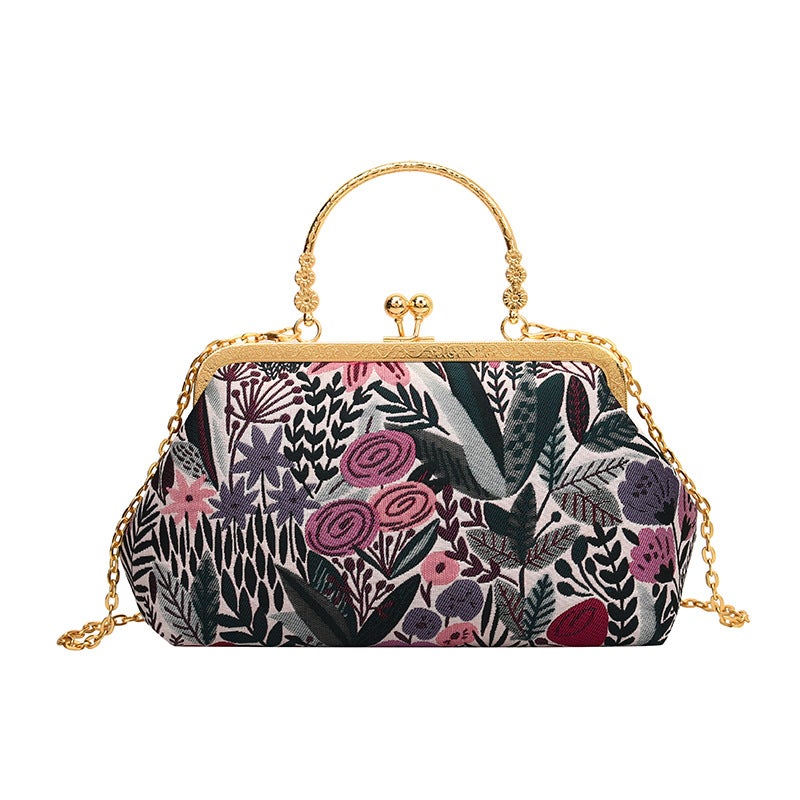2023 New Buckle Chinese Style Evening Bag Portable Shoulder Crossbody All-Match Fashion Bag Embroidered High-End Women'S Bag - Image 1