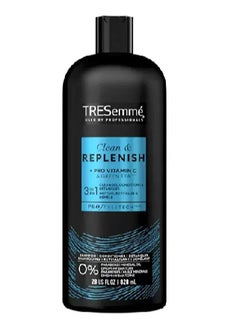 TRESemmé TRESemmé 3-in-1 Shampoo, Conditioner & Detangler Cleanse, Moisturize & Detangle with Vitamin C & Green Tea, 28 fl oz (828 ml)  - Image 1