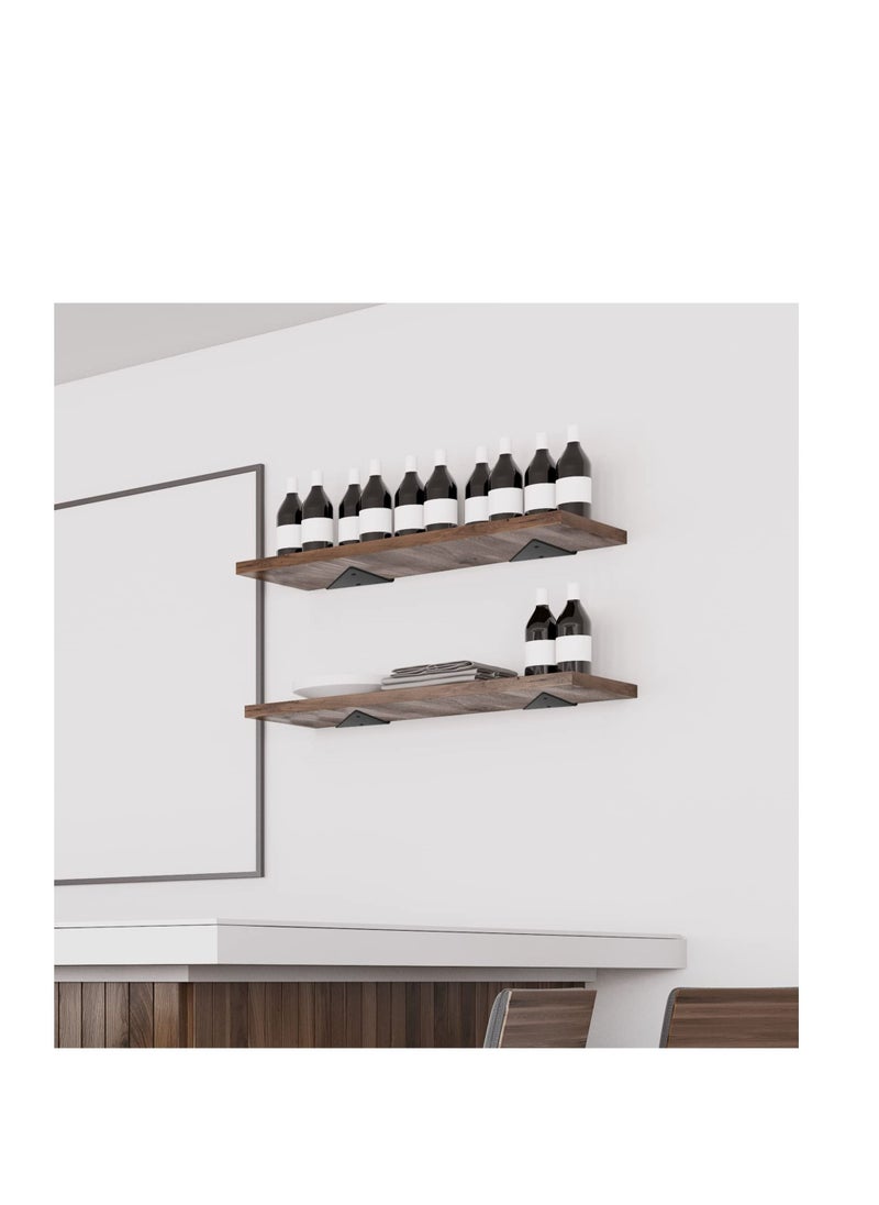 Y&D - Invisible Triangle Wall Brackets, 4 Pcs Floating Shelf Hidden Mounted, Heavy Duty Metal Brackets for Storage Shelf, Bookshelf - Image 1