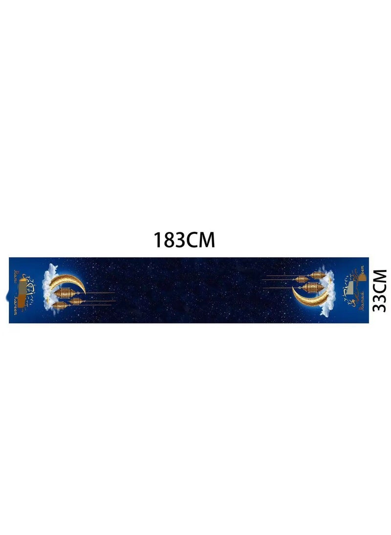 Ramadan Decorations, 5pcs Ramadan Table Decorations with Ramadan Table Runner and 4 Pcs Decorative Pillow Covers