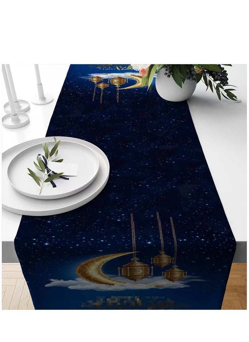 Ramadan Decorations, 5pcs Ramadan Table Decorations with Ramadan Table Runner and 4 Pcs Decorative Pillow Covers