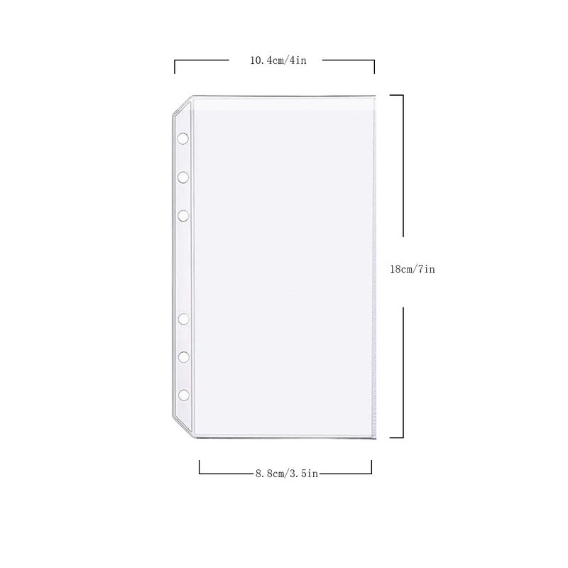 Zelten 6 Pack A6 6 Holes Binder Pockets Plastic Binder Folders Waterproof 6 Holes Holder for Receipt Ticket (Pocket, A6) - Image 2