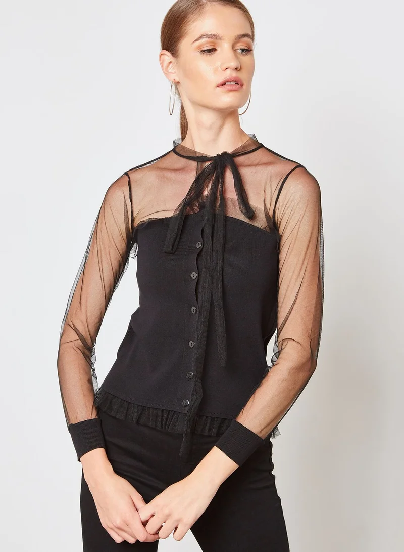 ELLA Pleated Cardigan