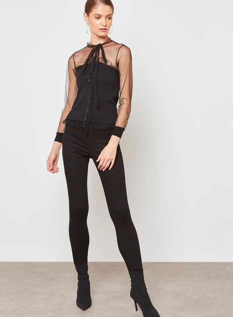 ELLA Pleated Cardigan
