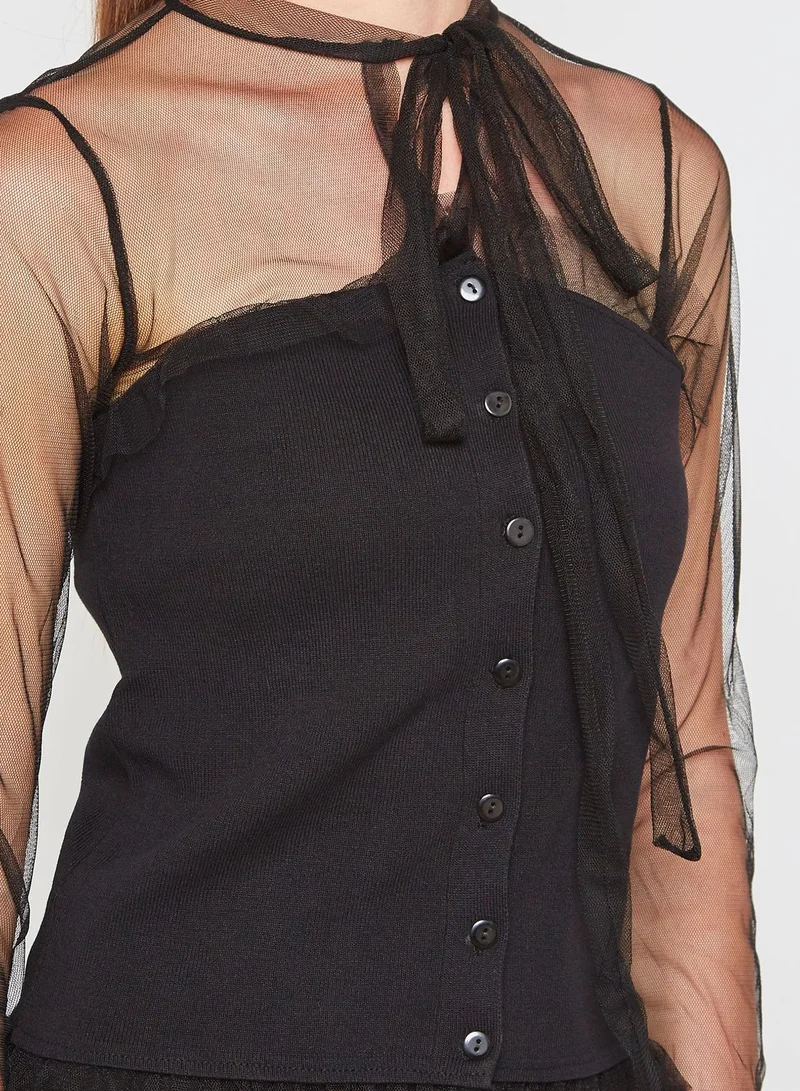 ELLA Pleated Cardigan