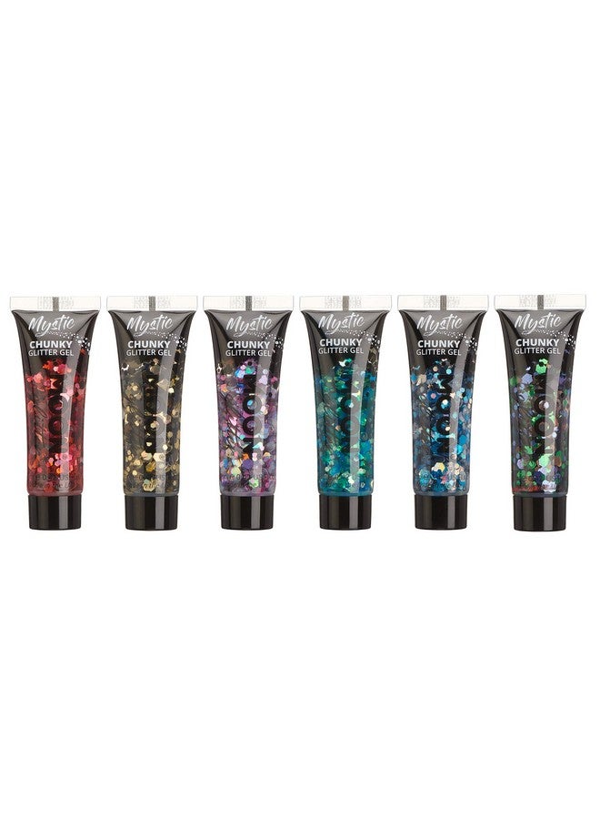 Moon Glitter جل جليتر سميك ميستيك من مون جليتر 0.40 أونصة سائلة مجموعة من 6 ألوان جليتر لطلاء الوجه - Image 1
