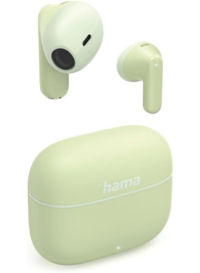 Hama |  Freedom Light II Bluetooth True Wireless Earbuds with Microphone, Touch/Voice Control, 20 Hour Battery, Charging/Carry Case, Green - Image 1