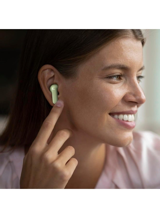 Hama |  Freedom Light II Bluetooth True Wireless Earbuds with Microphone, Touch/Voice Control, 20 Hour Battery, Charging/Carry Case, Green - Image 5