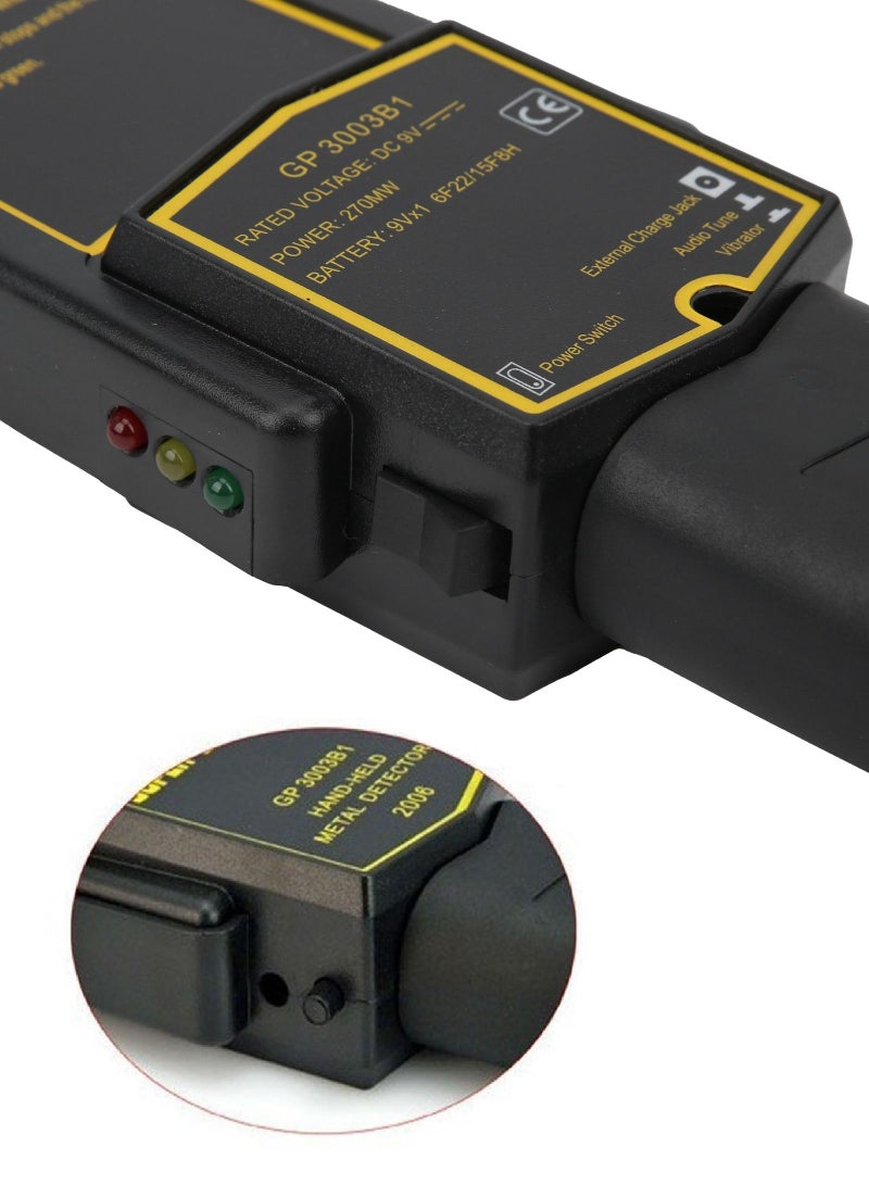 Generic Super Scanner Handheld metal detector for Security Use with charger and 9V Rechargeable Battery  - Image 3