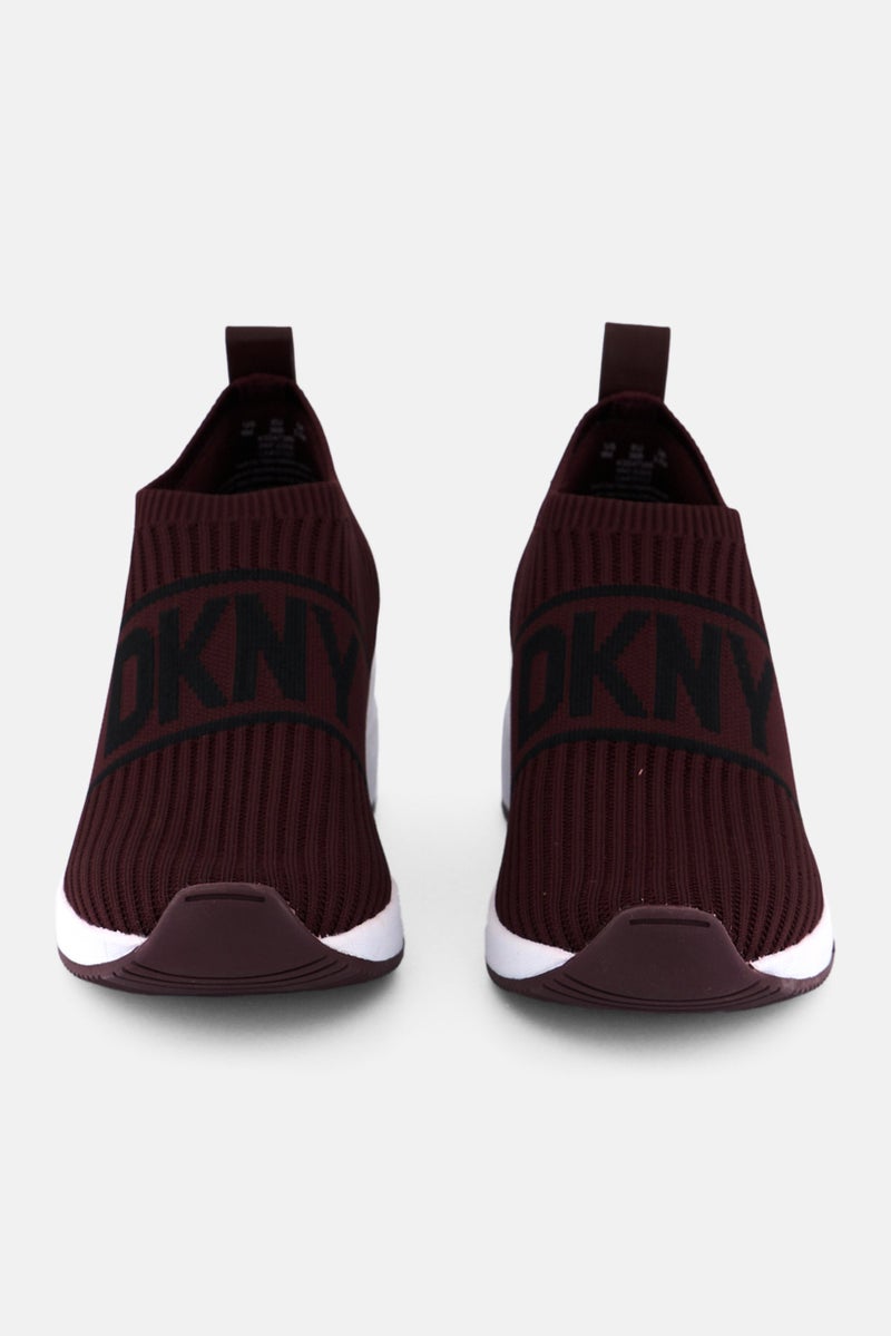 DKNY Women Phebe Slip On Sneaker Shoes, Maroon - Image 3
