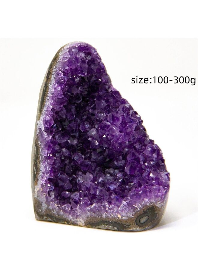 مجموعة من أحجار الجمشت الطبيعية ذات الحواف المصقولة، 100 غرام من أحجار الكريستال العلاجية الخام من أوروغواي، لون أرجواني داكن، كريستالات ديكور وأحجار علاجية للمنزل والمكتب (100 غرام) - Image 2