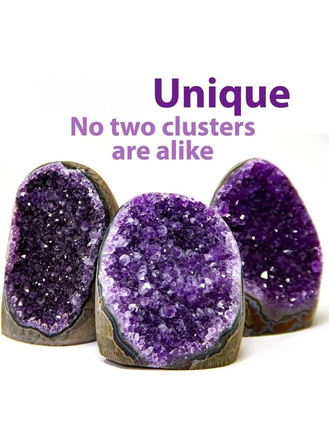 مجموعة من أحجار الجمشت الطبيعية ذات الحواف المصقولة، 100 غرام من أحجار الكريستال العلاجية الخام من أوروغواي، لون أرجواني داكن، كريستالات ديكور وأحجار علاجية للمنزل والمكتب (100 غرام) - Image 5