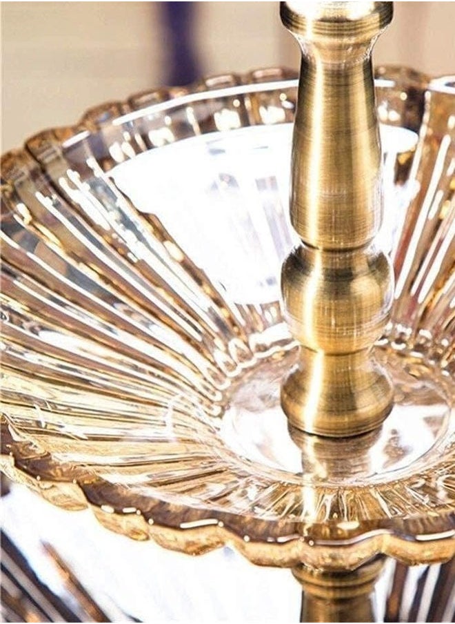 NKX 2 Tier Ornamental Fruit plate Metal Basket Modern Rack with Large Capacity  - Image 4