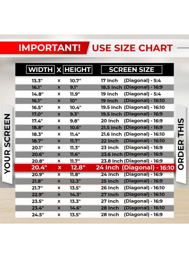 SightPro SightPro 24 Inch 16:10 Computer Privacy Screen Filter for Monitor - Privacy Shield and Anti-Glare Protector - Image 3