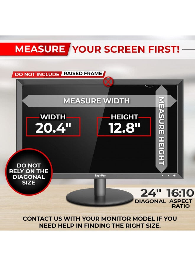 SightPro SightPro 24 Inch 16:10 Computer Privacy Screen Filter for Monitor - Privacy Shield and Anti-Glare Protector - Image 2