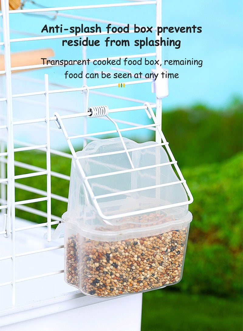 Kidle Large Transparent Bird Cage Parrot Cage Bird House Villa Large Space Viewing Cage 37*28*63cm - Image 3