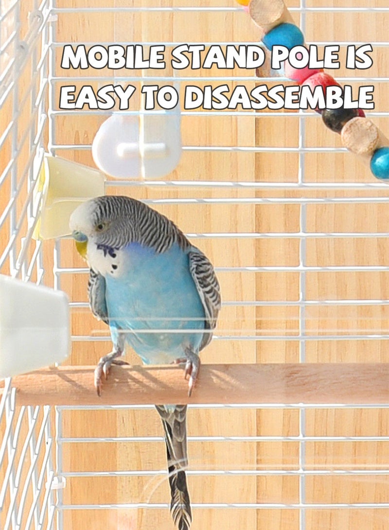 Kidle Large Transparent Bird Cage Parrot Cage Bird House Villa Large Space Viewing Cage 37*28*63cm - Image 5