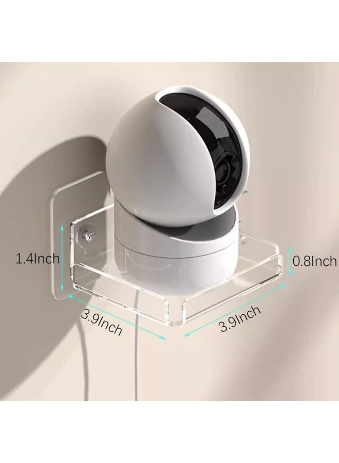 TPGP No Drill Wall-Mount Shelf for Security Cameras, Floating Security Camera Wall Holder, For Pet Monitor Indoor Camera and Speakers, Non-Trace Wall Bracket for Nest, Blink, Indoor Cams (2 PCS)  - Image 2