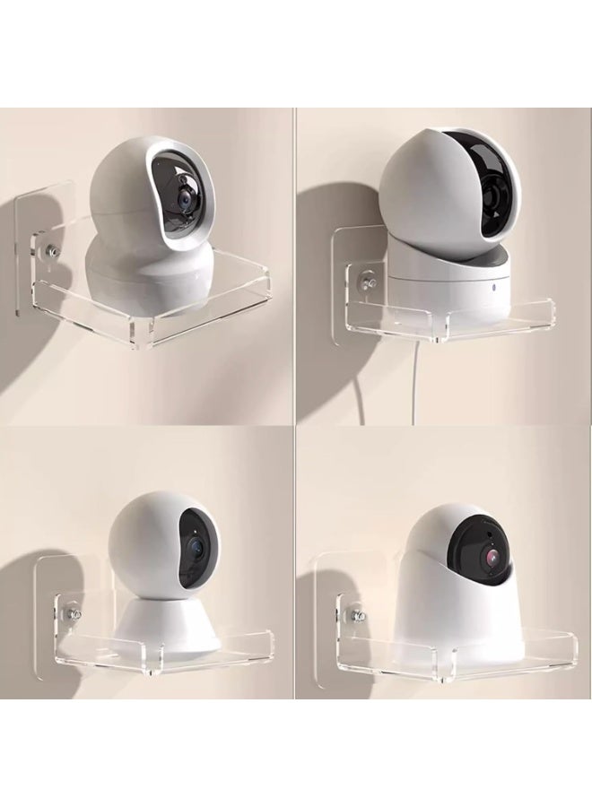 TPGP No Drill Wall-Mount Shelf for Security Cameras, Floating Security Camera Wall Holder, For Pet Monitor Indoor Camera and Speakers, Non-Trace Wall Bracket for Nest, Blink, Indoor Cams (2 PCS)  - Image 3