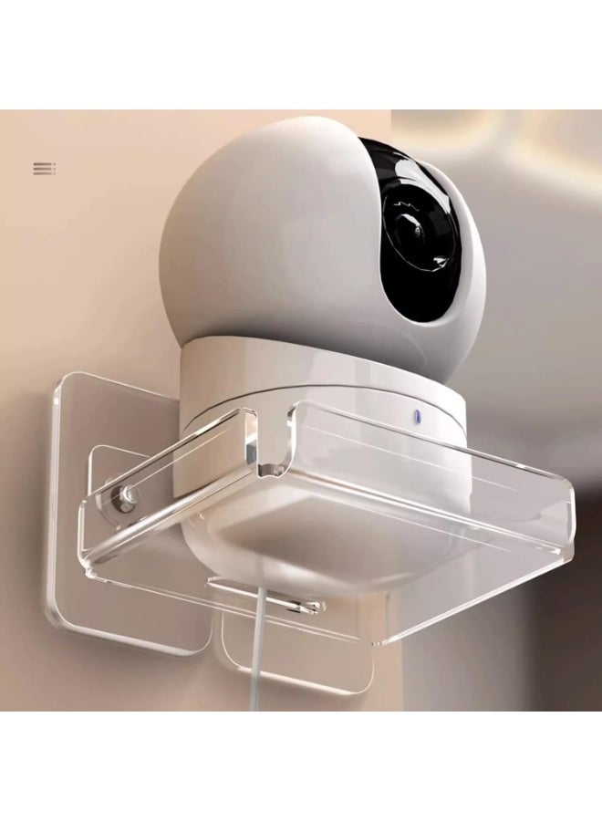 TPGP No Drill Wall-Mount Shelf for Security Cameras, Floating Security Camera Wall Holder, For Pet Monitor Indoor Camera and Speakers, Non-Trace Wall Bracket for Nest, Blink, Indoor Cams (2 PCS)  - Image 1