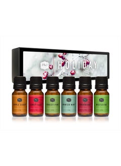 P&J Trading P&J Fragrance Oil Holiday Set | Mistletoe, Candy Cane, Wintermint, Apple Cider, Cranberry, and Forest Pine Candle Scents for Candle Making, Freshie Soap Making Supplies, Diffuser Oil Scents  - Image 1
