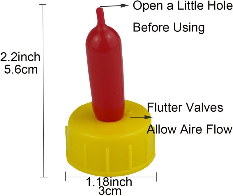 Weilan Small Animal Milk Drink Nipples with Flutter Valves Soft Rubber Cow Calf Milk Drinking Nipple for Goats Lambs Sheep Piglet Screw On Soda Bottle15Pieces - Image 2
