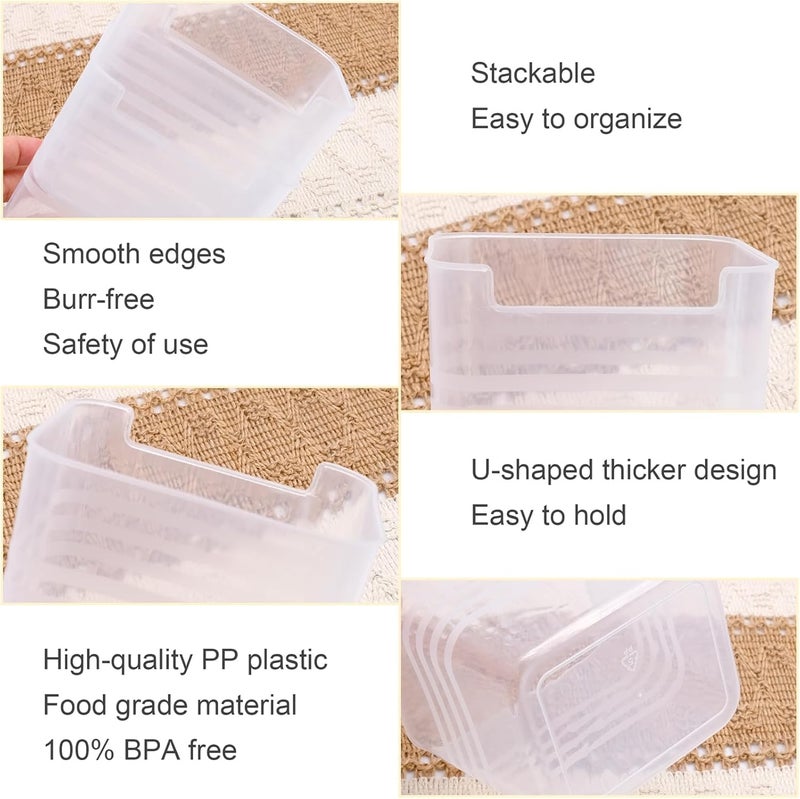 HomeWiz 6-Piece Fridge Storage Box Set | Multipurpose Transparent Plastic Containers for Fruits & Vegetables | Space-Saving Refrigerator Side Door Organizer & Pantry, Kitchen Accessories Items - Image 2
