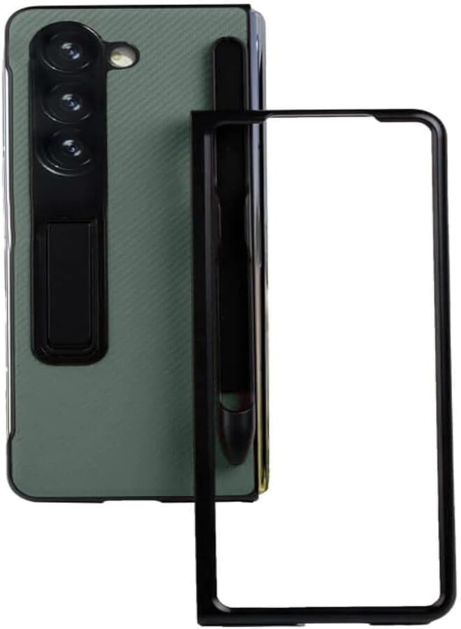 Next store Compatible with Galaxy Z Fold 5 PU Leather Case Cover Shockproof Premium Leather (with Pen Holder) for Samsung Galaxy Z Fold 5 (Green)