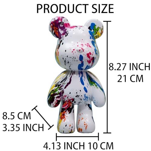Coniuty Abstract Animal Statue Decor for Home, Resin Bear Sculpture Ornament for Bedroom, Living Room, Office on Table, Shelf and Cabinet (Type C) - Image 2