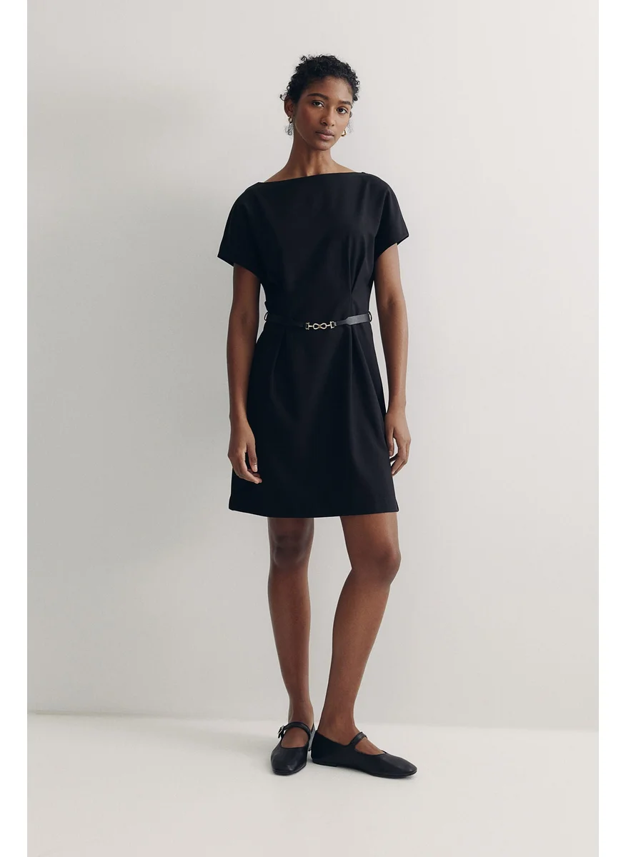 H&M Belted Twill Dress