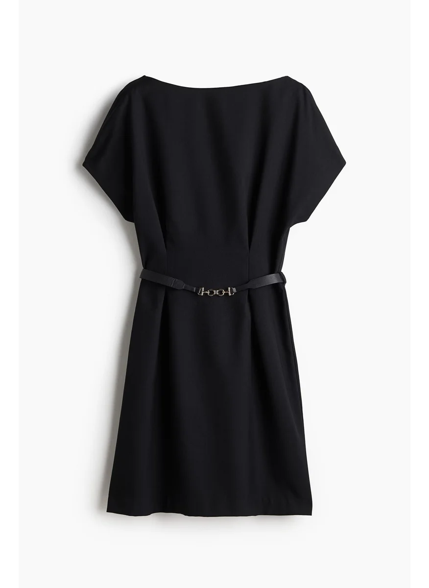 H&M Belted Twill Dress