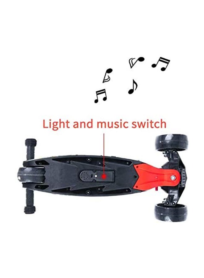 Kids Adjustable Height 3 Wheel Non-Toxic Foldable Scooter With Light-Up Wheels, Multicolour 27x60x20cm  - Image 4
