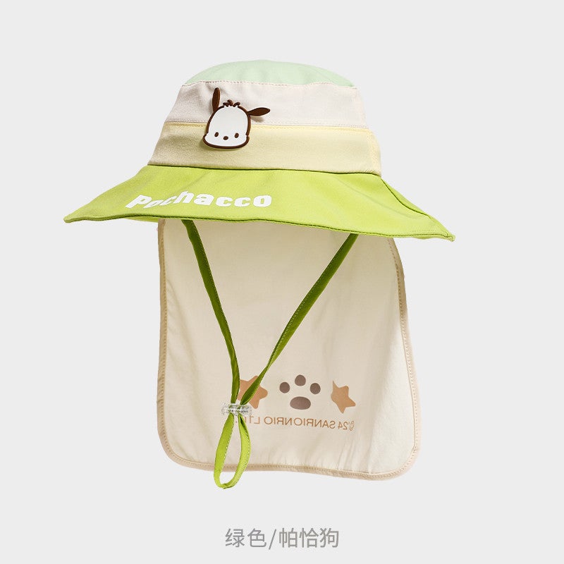Summer Neck Protection Hat, Children''s Sun Hat, Cute Large Brim Uv Protection Cape, Boys and Girls Sunshade Hat - Image 1