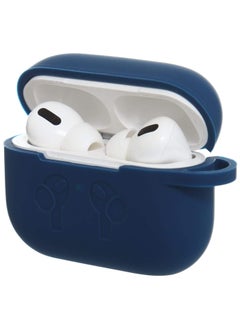 Generic AirPods Pro Case, Shockproof Protective Silicone Cover for AirPods Pro Blue, Soft Silicone Shockproof Cover with Ring Buckle, Case for AirPods Pro Earphone  - Image 1