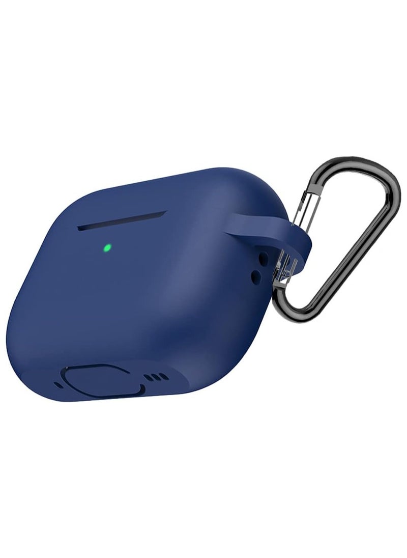 Generic - AirPods Pro Case, Shockproof Protective Silicone Cover for AirPods Pro Blue, Soft Silicone Shockproof Cover with Ring Buckle, Case for AirPods Pro Earphone - Image 1