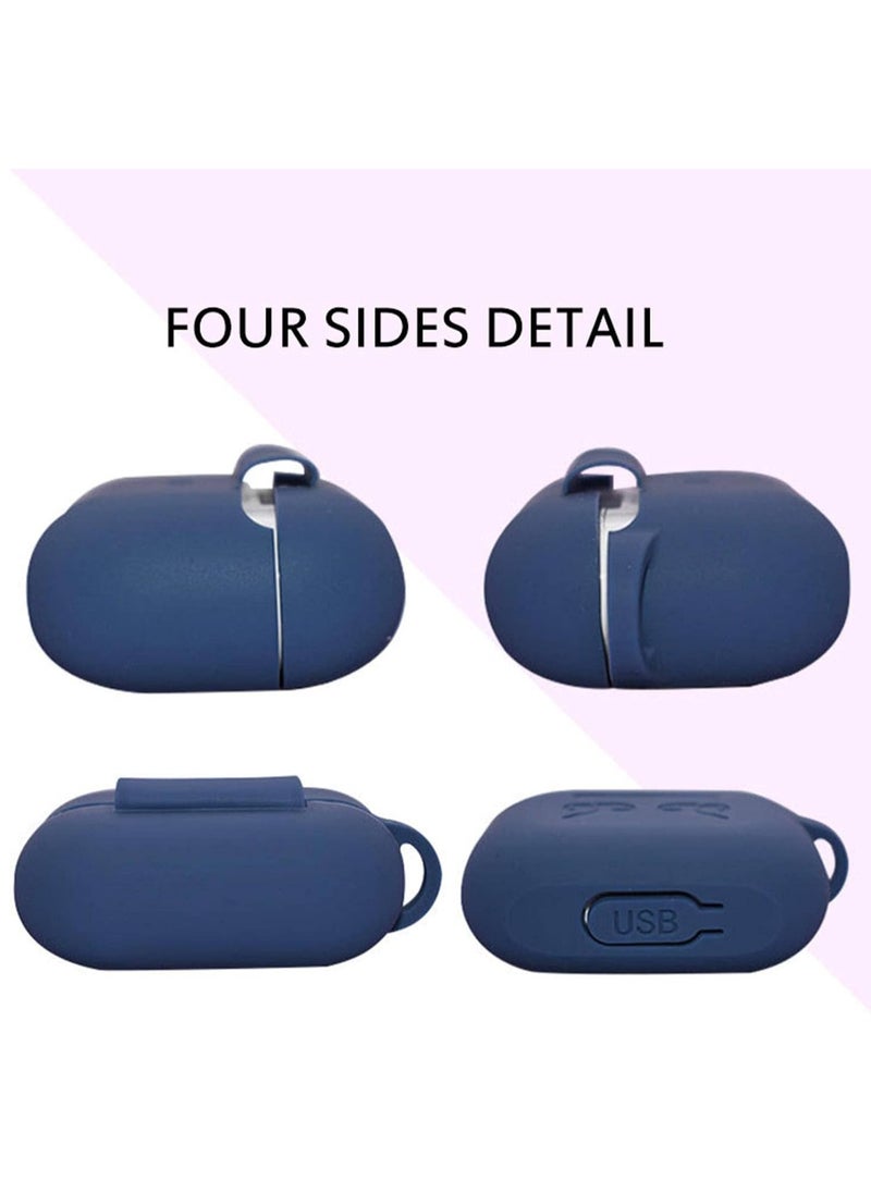 Generic - AirPods Pro Case, Shockproof Protective Silicone Cover for AirPods Pro Blue, Soft Silicone Shockproof Cover with Ring Buckle, Case for AirPods Pro Earphone - Image 1