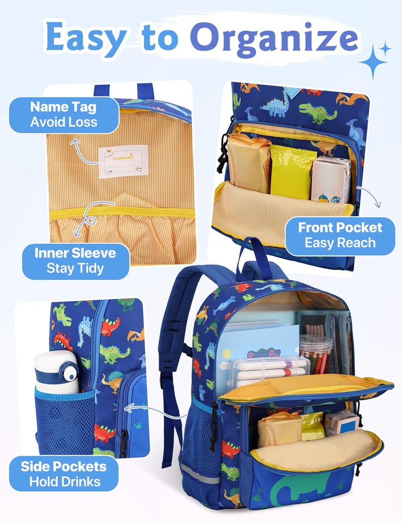 VX VONXURY Kids School Backpack,VONXURY Cute Lightweight Preschool Backpack for Toddler Boys Girls with Chest Buckle - Image 4