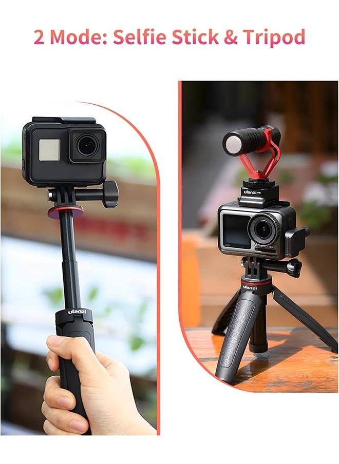 Ulanzi Extendable Selfie Stick for Action Camera, Portable Vlog Selife Stick Tripod Handle Grip Stand Action Camera Vlog Accessory Kits  - Image 5