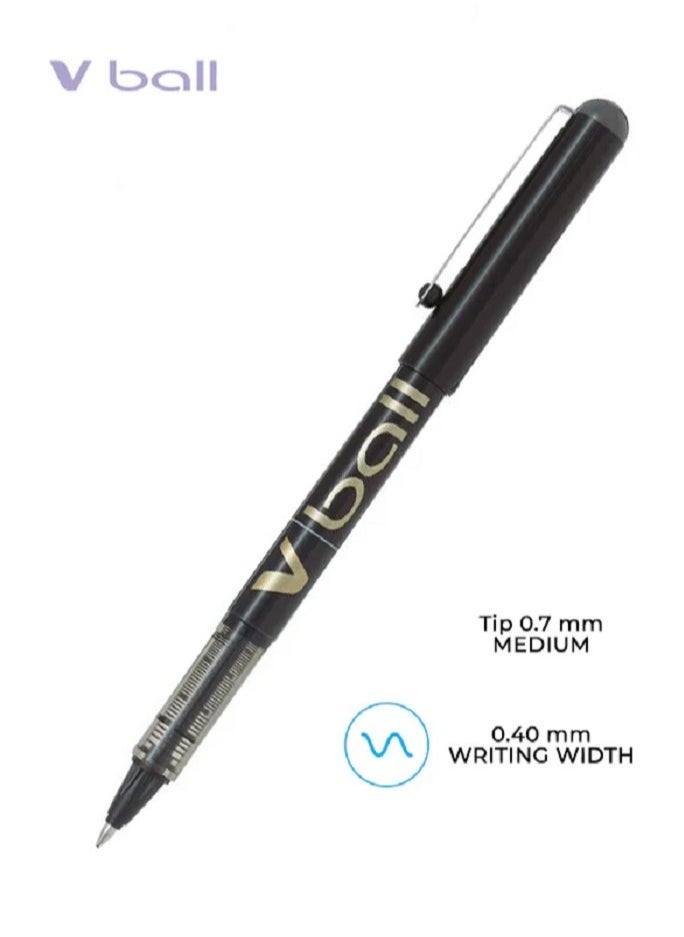 PILOT Pilot V-Ball 0.7mm Liquid Ink Pen- BL-VB7 Black 