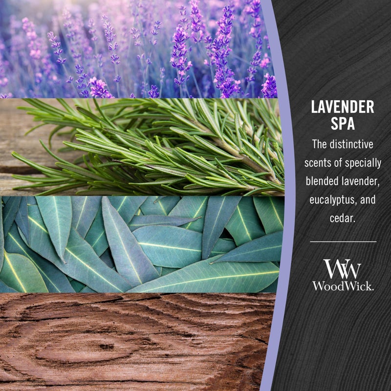 WoodWick Lavender Spa Gifts for Women and Men, 16 oz Ellipse Candle with Crackling Wick - Image 4
