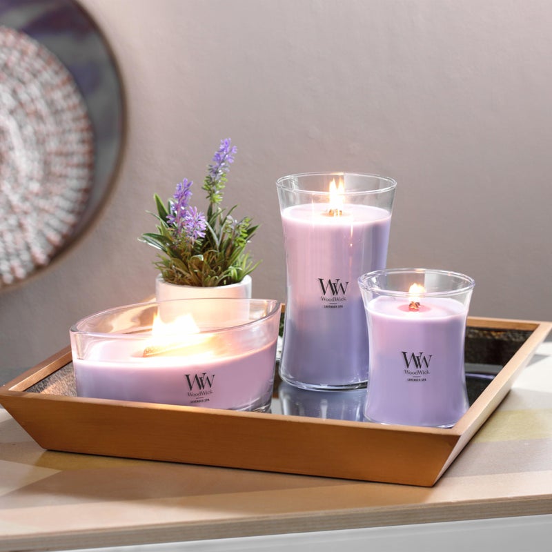 WoodWick Lavender Spa Gifts for Women and Men, 16 oz Ellipse Candle with Crackling Wick - Image 5