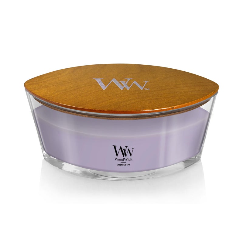 WoodWick Lavender Spa Gifts for Women and Men, 16 oz Ellipse Candle with Crackling Wick - Image 2