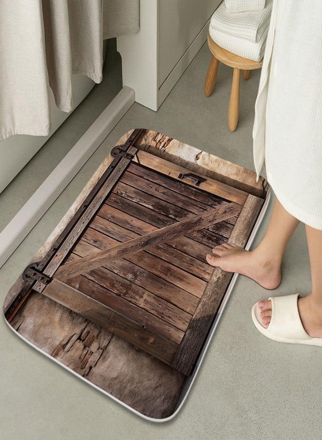 Final Friday Farmhouse Wooden Barn Door Rustic Bathroom Rugs and Mats Sets 3 Piece, Large Imitation Cashmere Bath Mat, U-Shaped Contour Shower Mat Non Slip Absorbent, Velvet Washable 20 x 31 inch - Image 5