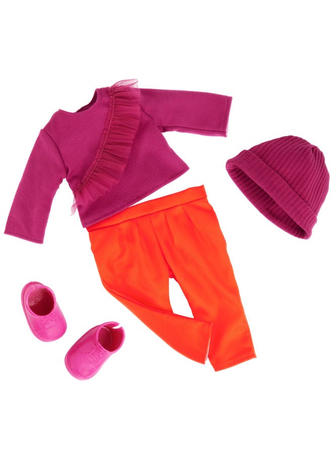 Our Generation Shay 46 Cm Fashion Doll In Fuchsia & Orange Color Block Outfit - Image 3