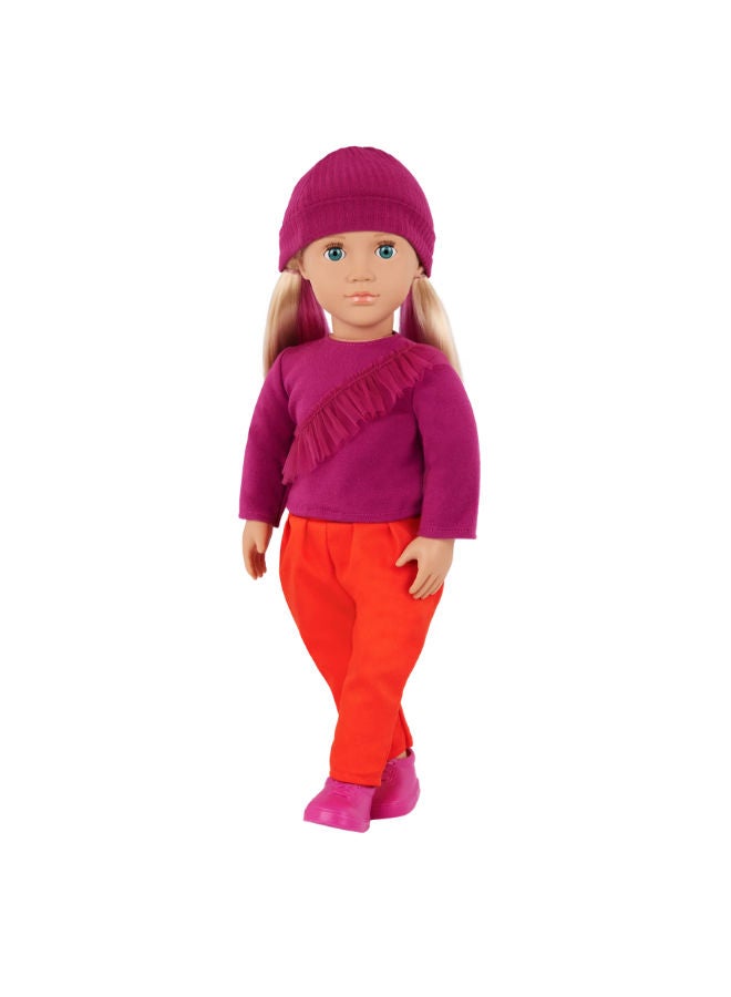 Our Generation Shay 46 Cm Fashion Doll In Fuchsia & Orange Color Block Outfit - Image 1