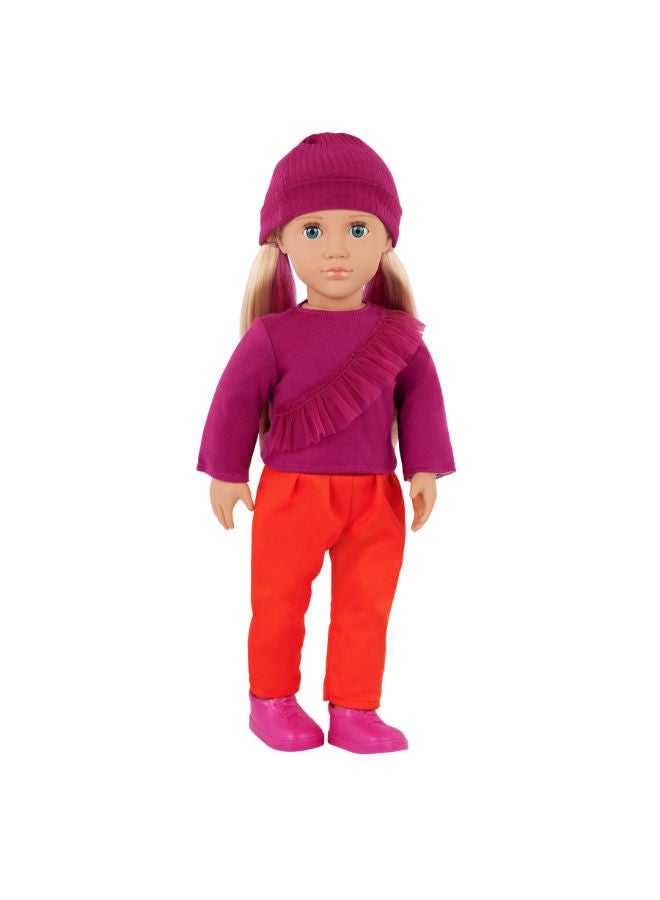 Our Generation Shay 46 Cm Fashion Doll In Fuchsia & Orange Color Block Outfit - Image 2