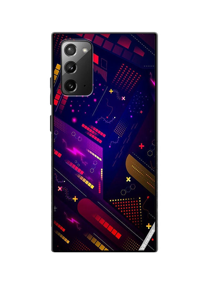 VR CREATIVE Protective Case Cover For Samsung Galaxy Note20 5G Abstract Design Multicolour - Image 1